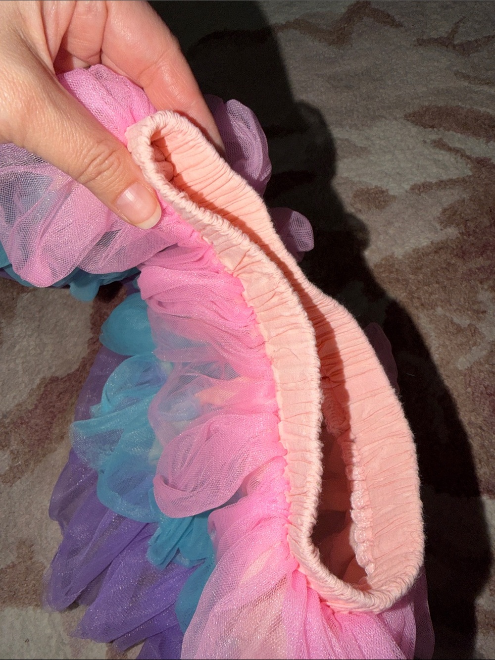 Mia Belle Girls Pink 'Love' Ruffle Sleeve Top with Pastel Rainbow Tutu, sz 2/3 - Picture 13 of 13